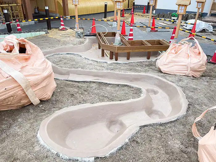 FRP防水施工後、トップコート塗布後の様子