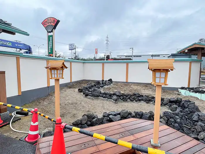 FRP防水完了後の石組み施工後の様子