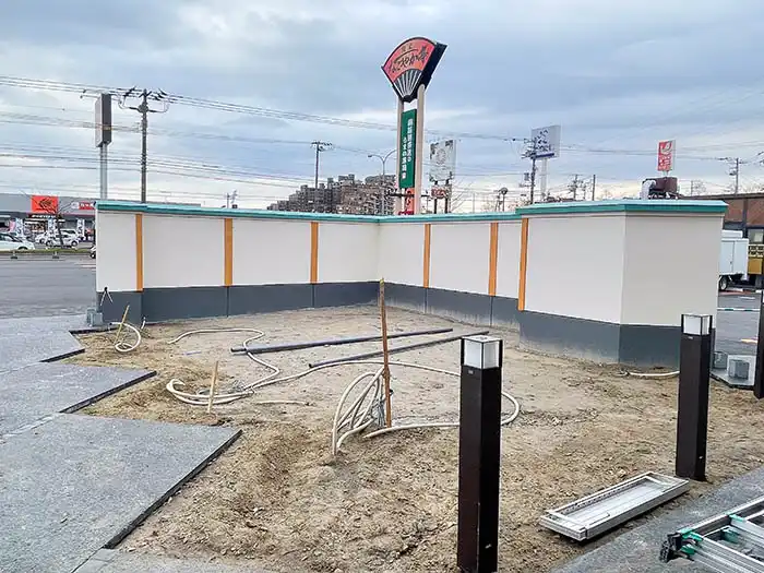 飲食店のビオガーデン工事着工前の様子